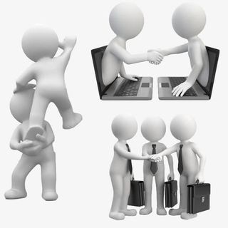 合作握手互相帮助免抠