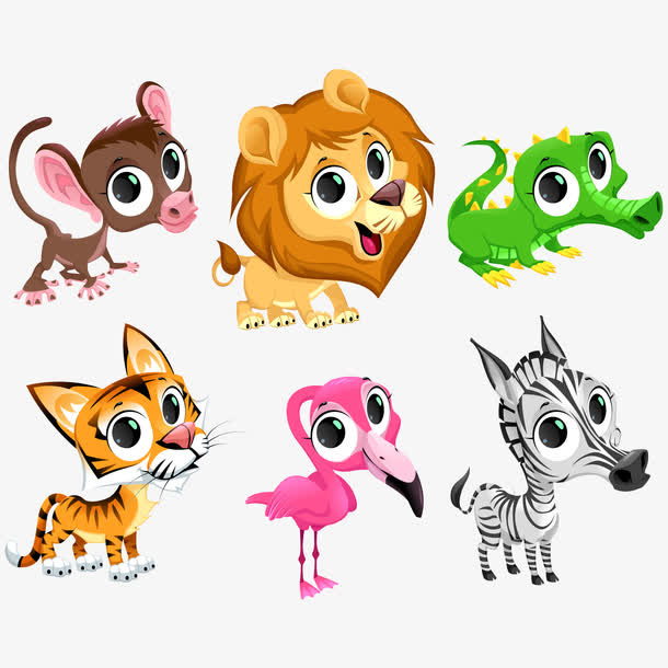 矢量卡通野生动物免抠