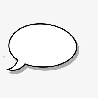 黑白手绘对话框免抠