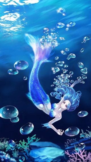 唯美梦幻美人鱼H5背景高清