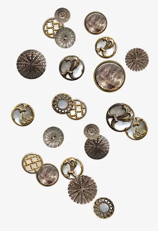 欧式镂空花纹各种纽扣装饰免抠