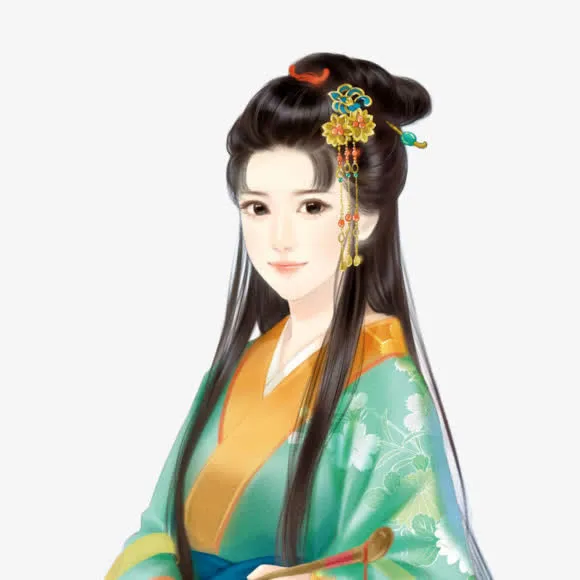 卡通古装美女免抠