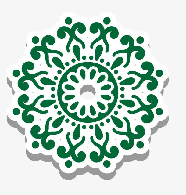 绿色环保花卉边框装饰图免抠