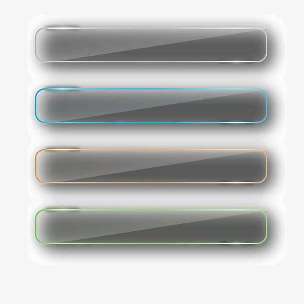 玻璃质感长条banner边框装