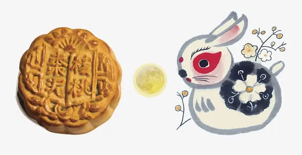 中秋节玉兔月饼免抠