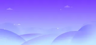 淡紫色扁平化云朵背景banner装饰高清