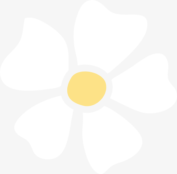 小清新白色花朵免抠