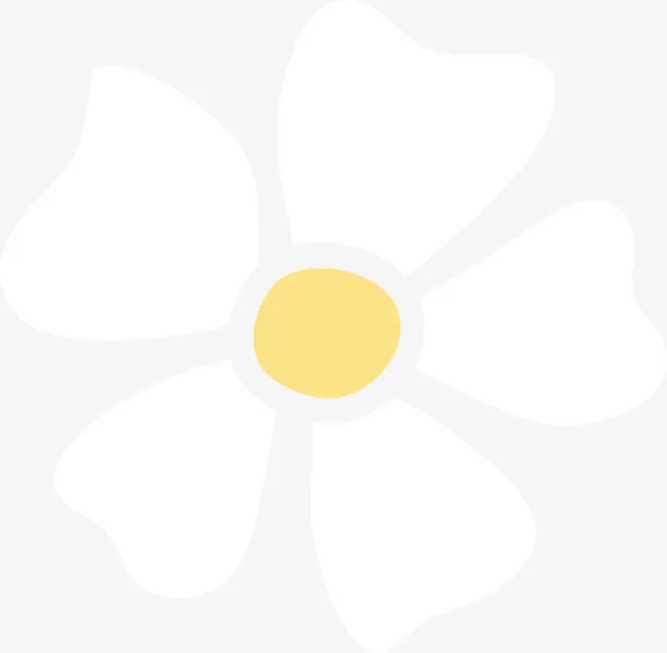 小清新白色花朵免抠
