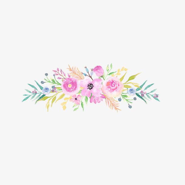 手绘花朵免抠