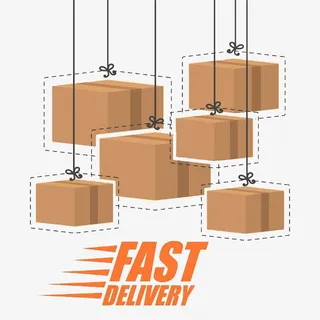 产品快递送达PNG免抠
