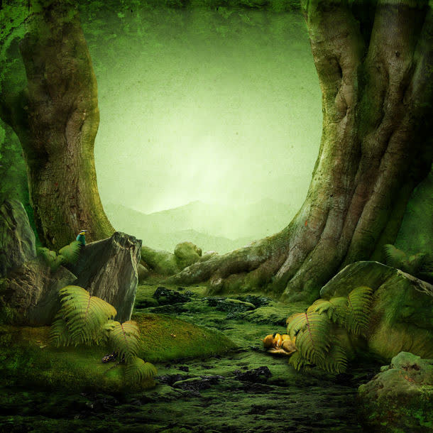 树下的草地免抠