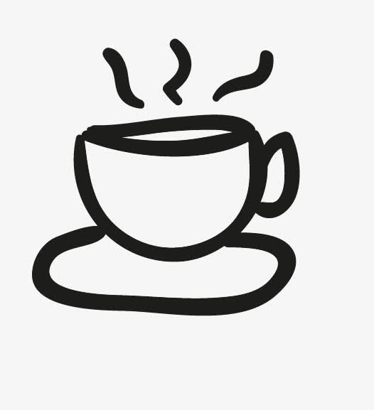 手绘咖啡杯免抠
