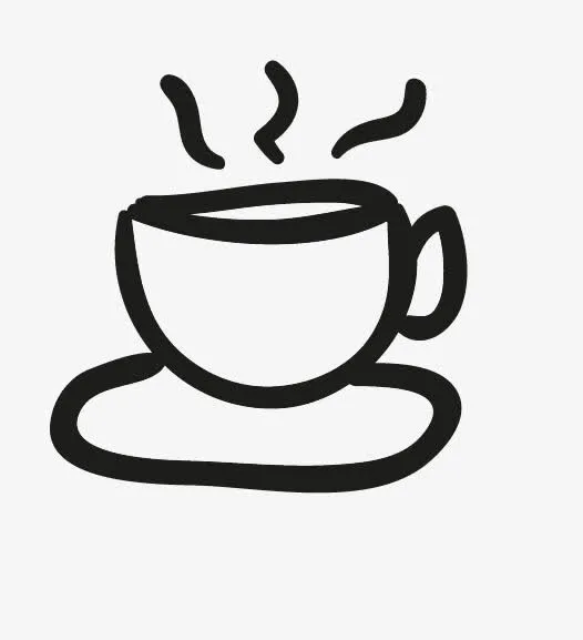 手绘咖啡杯免抠