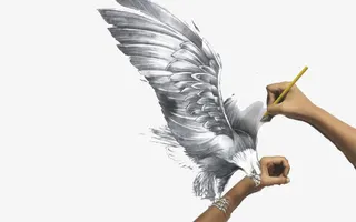 虚实结合的创意手绘艺术免抠