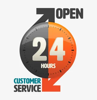 24小时全天候营业图标免抠