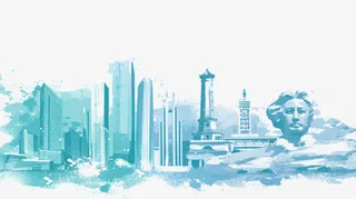 城市的彩绘免抠