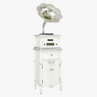 银色喇叭留音机免抠