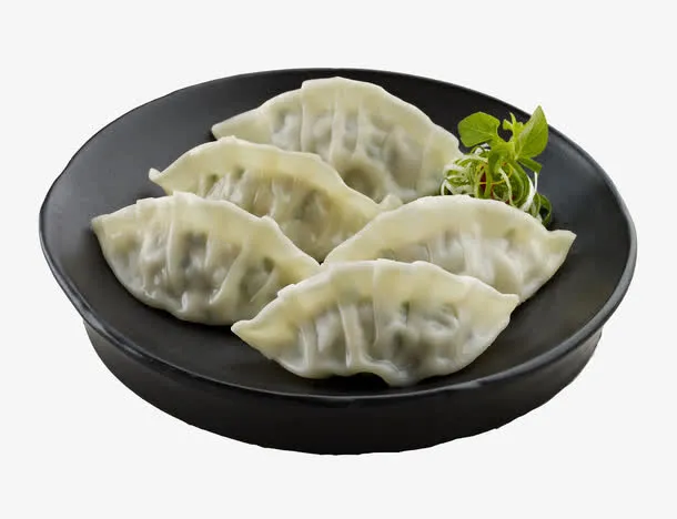 卡通一盘饺子免抠图免抠