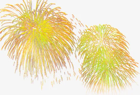 黄绿色礼花国庆节海报免抠 黄绿色礼花国庆节海报免抠