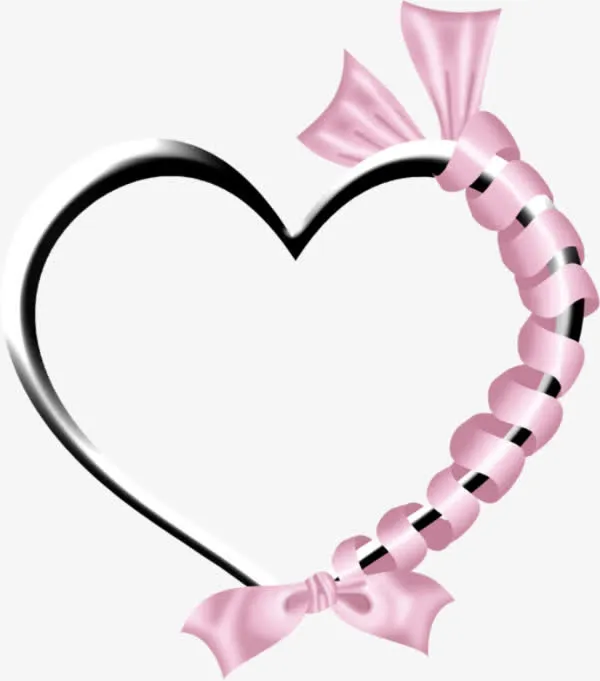 彩带爱心免抠
