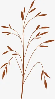 成熟的矢量卡通秋天高粱免抠