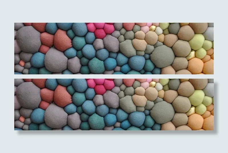 五彩圆形堆叠质感benner高清