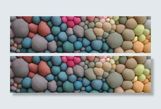 五彩圆形堆叠质感benner高清