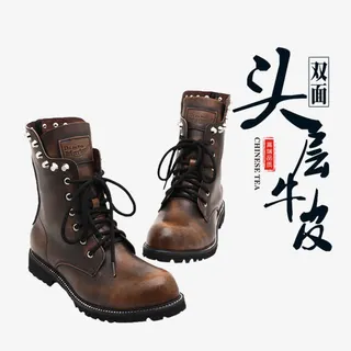 产品实物皮鞋头层牛皮免抠