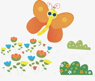 卡通春天的动物设计免抠