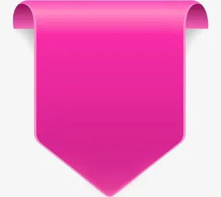 桃红色旗标/标签免抠