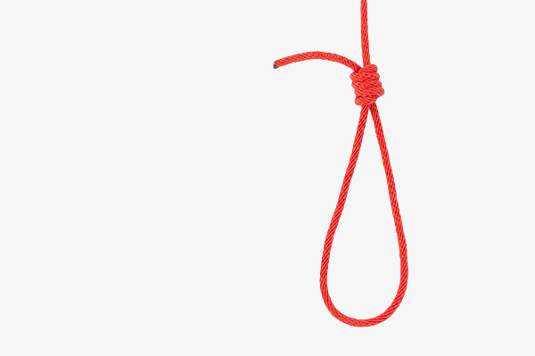 红色手绘绳子免抠