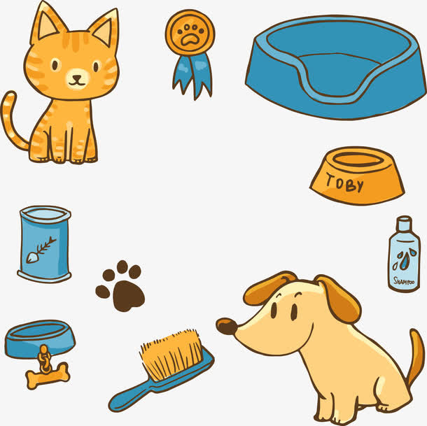 卡通宠物矢量图免抠