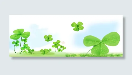 卡通四叶草背景