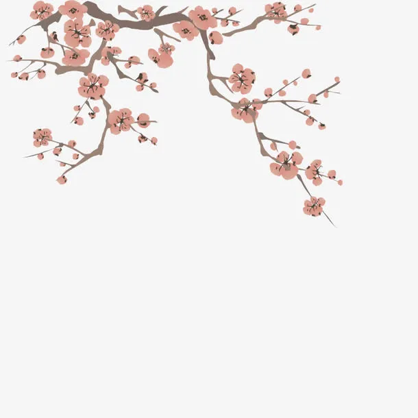 手绘梅花腊梅免抠