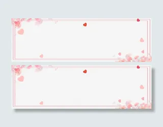 粉红色浪漫婚庆边框免抠