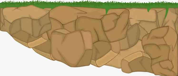 手绘地下层小草矢量图免抠