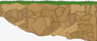 手绘地下层小草矢量图免抠