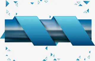 简约精美商业蓝色渐变条设计免抠