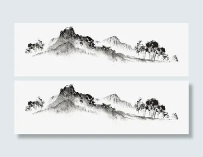 水墨山水免抠