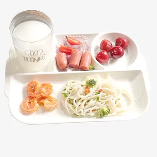 牛奶面条快餐早餐素材免抠