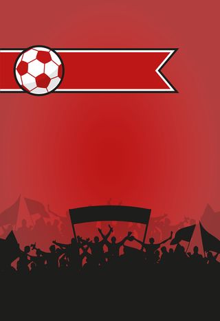 红色狂欢足球海报背景素材高清