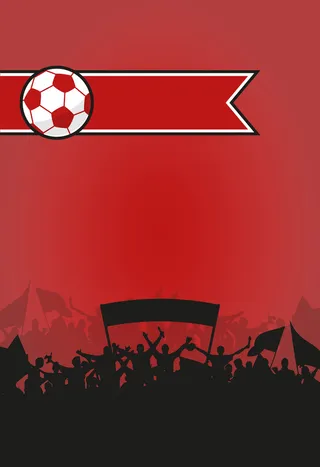 红色狂欢足球海报背景素材高清