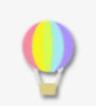 卡通热气球免抠