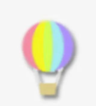 卡通热气球免抠