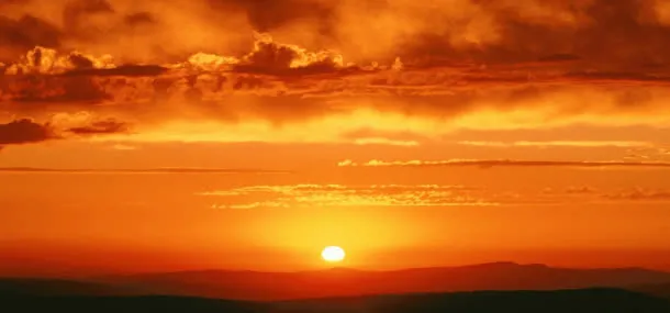 唯美夕阳背景免抠