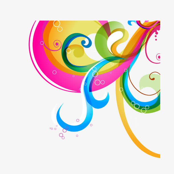 矢量动感花纹矢量素材免抠