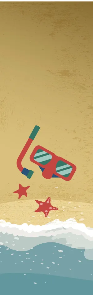 沙滩展架矢量背景素材高清