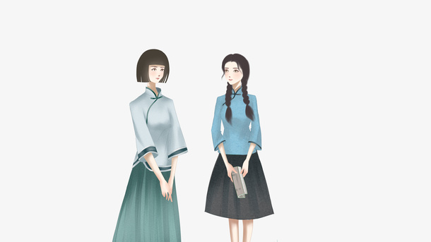民国女学生小清新免抠
