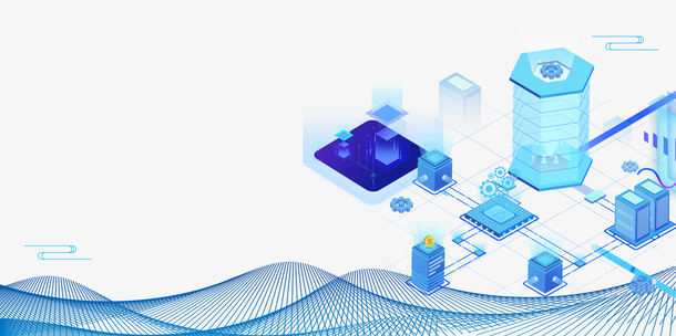 科技元素线网电路图图形元素免抠装饰效果特效元素