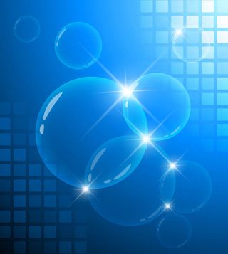 闪亮蓝色泡泡背景